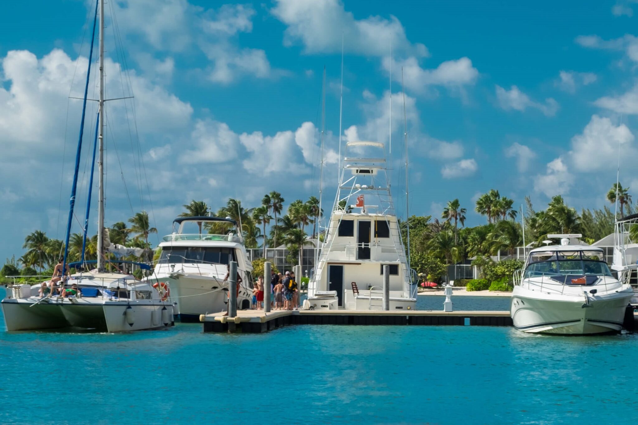 A marina for Grand Cayman Boat Charters.